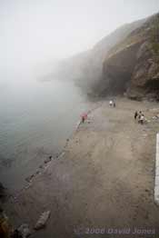 Polpeor Cove in the mist