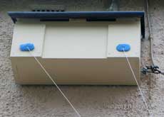 Swift nest boxes plugged to prevent access by Starlings, 21 March