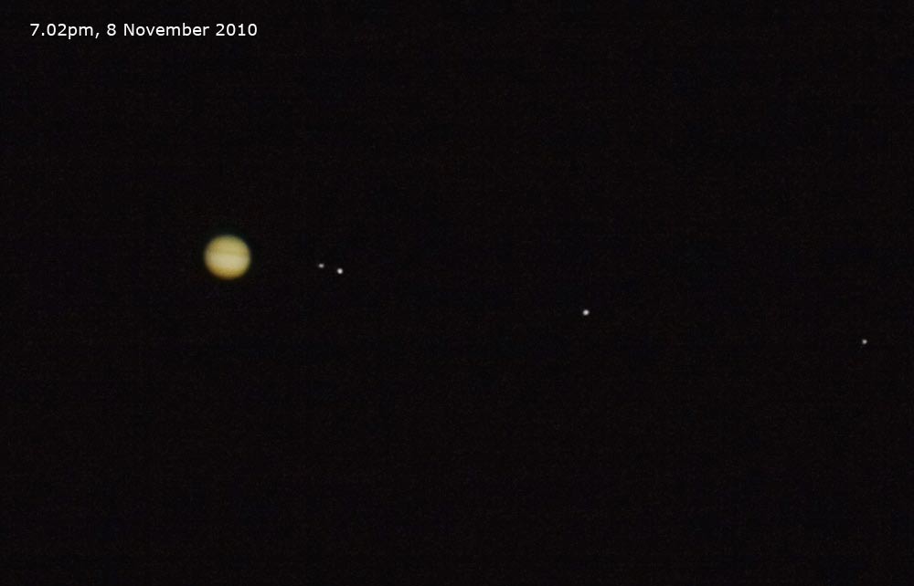 The main moons of Jupiter, 8 November 2010