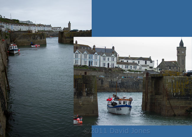 Fishing boat enters Porthleven harbour, 17 May