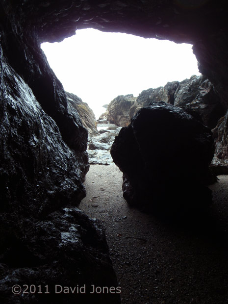 Looking out of cave, 18 May