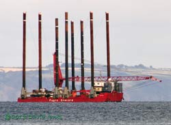 The Jack-Up Barge 'Excalibur' in Falmouth Bay, 7 Sept 2013